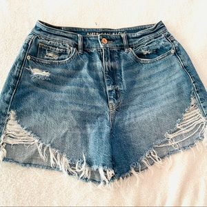American Eagle Distressed Jean Shorts- size 8